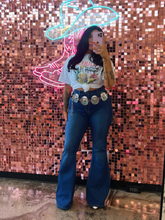 Load image into Gallery viewer, Fiona High Waisted Bell Bottom Flare Jeans - Medium Wash Denim
