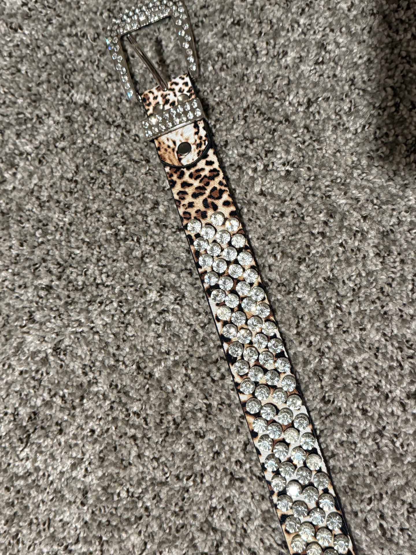 Leopard Rhinestone Belt