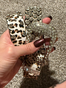 Leopard Rhinestone Belt