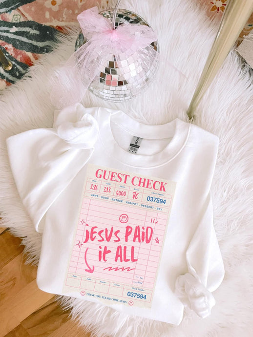 Jesus paid it all guest check- Multiple Styles