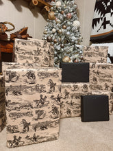 Load image into Gallery viewer, The Cowboy Christmas Wrapping Paper - black