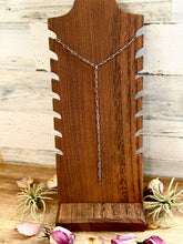 Load image into Gallery viewer, Silver Lariat necklace - paperclip chain