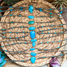 Load image into Gallery viewer, Sterling Silver &amp; Turquoise Choker – 13” + Extender – In-House Silversmithing – Real Turquoise &amp; Spiny Oyster Options