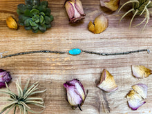 Load image into Gallery viewer, Sterling Silver &amp; Turquoise Choker – 13” + Extender – In-House Silversmithing – Real Turquoise &amp; Spiny Oyster Options
