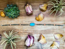 Load image into Gallery viewer, Sterling Silver &amp; Turquoise Choker – 13” + Extender – In-House Silversmithing – Real Turquoise &amp; Spiny Oyster Options