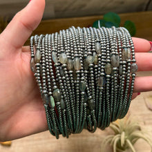 Load image into Gallery viewer, Sterling Silver Pearl &amp; Labradorite Necklace – 16”