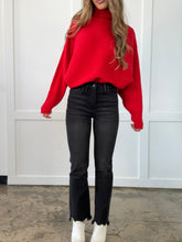 Load image into Gallery viewer, Macy Distressed Knee High Rise Ankle Bootcut Jeans
