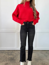 Load image into Gallery viewer, Macy Distressed Knee High Rise Ankle Bootcut Jeans