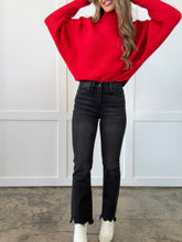 Load image into Gallery viewer, Macy Distressed Knee High Rise Ankle Bootcut Jeans