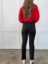 Load image into Gallery viewer, Macy Distressed Knee High Rise Ankle Bootcut Jeans