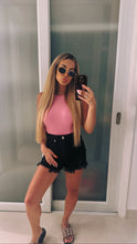 Load image into Gallery viewer, On The Go Distressed Shorts - Black
