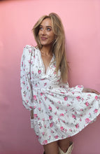 Load image into Gallery viewer, PREORDER: Sarina Lace Detail V-Neck Balloon Sleeve Dress