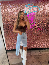 Load image into Gallery viewer, Harper Heavily Distressed Denim Maxi Skirt