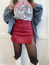 Load image into Gallery viewer, Call It Even Side Slit Leather Skorts
