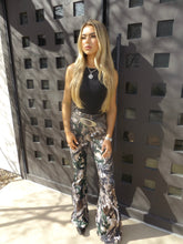 Load image into Gallery viewer, Fiona High Waisted Bell Bottom Flare Jeans - Woodland Green Camo