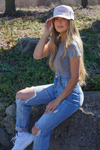 Load image into Gallery viewer, Lindsey Distressed Boyfriend Stretchy Jeans - Medium Wash