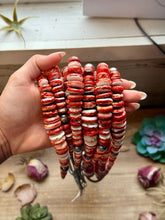 Load image into Gallery viewer, Red Spiny Oyster &amp; Black Hematite Necklace – 23.5”