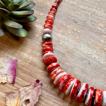 Load image into Gallery viewer, Red Spiny Oyster &amp; Black Hematite Necklace – 23.5”