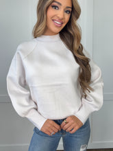 Load image into Gallery viewer, Amelia Mock Neck Exposed Seam Sweater