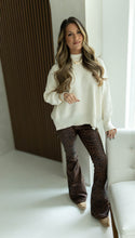 Load image into Gallery viewer, Fiona High Waisted Bell Bottom Flare Jeans - Desert Brown Leopard
