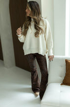 Load image into Gallery viewer, Fiona High Waisted Bell Bottom Flare Jeans - Desert Brown Leopard