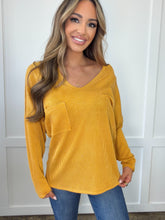 Load image into Gallery viewer, Faith Wavy Ribbed Long Sleeve Top