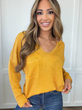 Load image into Gallery viewer, Faith Wavy Ribbed Long Sleeve Top