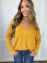 Load image into Gallery viewer, Faith Wavy Ribbed Long Sleeve Top