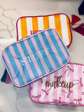Load image into Gallery viewer, "STUFF" Embroidered Nylon Makeup Bag