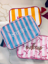 Load image into Gallery viewer, "STUFF" Embroidered Nylon Makeup Bag