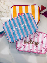 Load image into Gallery viewer, "STUFF" Embroidered Nylon Makeup Bag