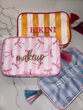 Load image into Gallery viewer, "Makeup" Embroidered Nylon Makeup Bag