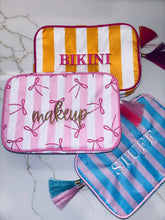 Load image into Gallery viewer, "Makeup" Embroidered Nylon Makeup Bag