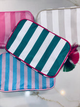 Load image into Gallery viewer, Nylon Striped Makeup Bag