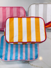 Load image into Gallery viewer, Nylon Striped Makeup Bag