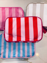 Load image into Gallery viewer, Nylon Striped Makeup Bag