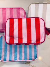 Load image into Gallery viewer, Nylon Striped Makeup Bag