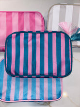Load image into Gallery viewer, Nylon Striped Makeup Bag