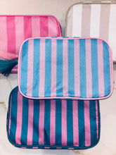 Load image into Gallery viewer, Nylon Striped Makeup Bag