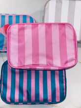 Load image into Gallery viewer, Nylon Striped Makeup Bag