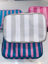 Load image into Gallery viewer, Nylon Striped Makeup Bag