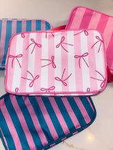 Load image into Gallery viewer, Nylon Striped Makeup Bag