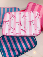 Load image into Gallery viewer, Nylon Striped Makeup Bag