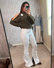 Load image into Gallery viewer, White Denim Bell Bottoms