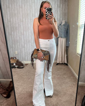 Load image into Gallery viewer, White Denim Bell Bottoms