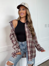 Load image into Gallery viewer, Crisp Breeze Oversized Plaid Flannel Shirt