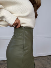 Load image into Gallery viewer, Call It Even Side Slit Leather Skorts