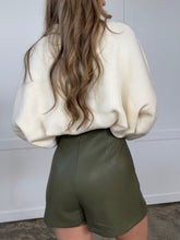 Load image into Gallery viewer, Call It Even Side Slit Leather Skorts