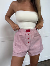 Load image into Gallery viewer, Tianna Red Striped Boxer Shorts