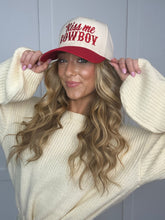 Load image into Gallery viewer, Kiss Me Cowboy Western Trucker Hat